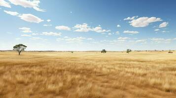 travel australian grasslands wide ai generated photo