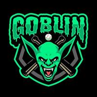 GOBLIN BASEBALL TEMPLATE MASCOT LOGO vector