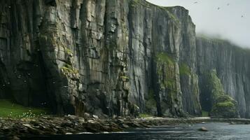 tourism arctic coastal cliffs ai generated photo
