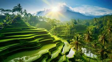 al aire libre indonesio paraíso indonesio ai generado foto