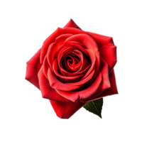 rot Rose, rot Rose Blume, rot Rose Blume mit transparent Hintergrund, ai generiert png