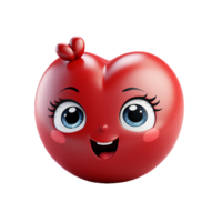 l'amour émoji, l'amour emoji png, l'amour emoji symbole, 3d l'amour émoji, transparent arrière-plan, ai génératif png