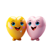 l'amour émoji, l'amour emoji png, l'amour emoji symbole, 3d l'amour émoji, transparent arrière-plan, ai génératif png