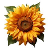 tournesol png, tournesol fleurs, tournesol avec transparent arrière-plan, ai génératif png