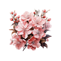 Flower, Flower Watercolor, Transparent Background, AI Generative png