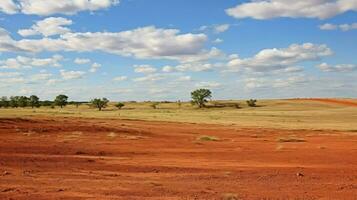 paisaje Oklahoma rojo suciedad ai generado foto