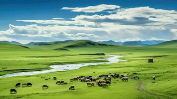 icon mongolian steppe iconic ai generated photo