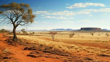 arid australian outback remote ai generated photo