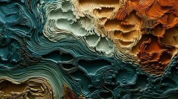 landscape seafloor reliefs abstract ai generated photo