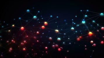 technology wireframe network abstract ai generated photo