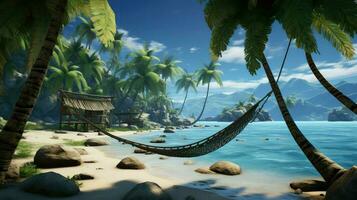 vacation tropical island getaway ai generated photo