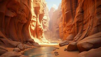 nature desert slot canyons ai generated photo