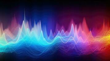 line colorful soundwave spectrum ai generated photo
