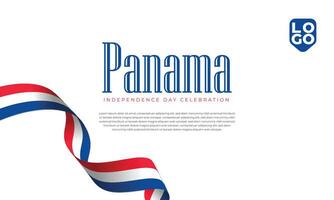 Panamá independencia día bandera modelo vector