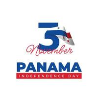 Panamá independencia día bandera modelo vector