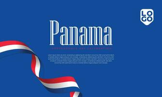 Panamá independencia día bandera modelo vector