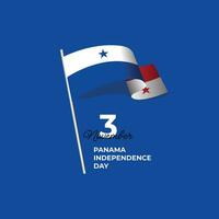 Panama independence day banner template vector