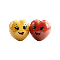 amor emojis, amor emoji png, amor emoji símbolo, 3d amor emojis, transparente fondo, ai generativo png