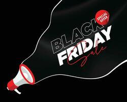 Black friday banner template vector