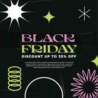Black friday banner template vector