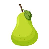 aislado verde Pera Fruta en blanco fondo, dulce Pera sin costura modelo. orgánico sano frutas antecedentes vector