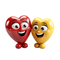 liefde emoji, liefde emoji png, liefde emoji symbool, 3d liefde emoji, transparant achtergrond, ai generatief png