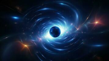 galaxy celestial gravitational lens ai generated photo