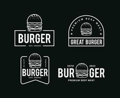 plantilla de logotipo de hamburguesa vector