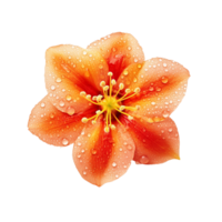 Orange Blume, Orange Blume png, Orange Blume mit transparent Hintergrund, ai generativ png