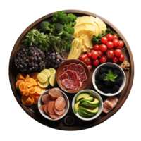 Delicious Food, Restaurant Food Png, Top View, Food With Transparent Background, AI Generative png