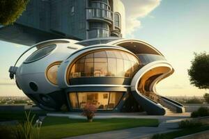 casa en de moda futurismo estilo. Pro foto