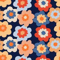 mano dibujado flores, sin costura patrones con floral para tela, textiles, ropa, envase papel, cubrir, bandera, hogar decoración, resumen antecedentes. vector