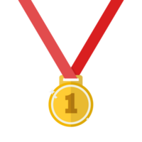 Golden medal Flat Design png