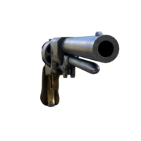 a revolver gun on a transparent background png