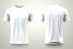 Mockup sports football team uniforms white shirt, Generative AI illustration photo