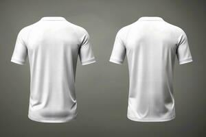 Mockup sports football team uniforms white shirt, Generative AI illustration photo