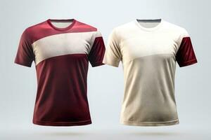 Mockup sports football team uniforms multicolors shirt, Generative AI illustration photo