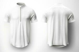 Mockup sports football team uniforms white shirt, Generative AI illustration photo