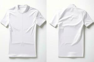 Mockup sports football team uniforms white shirt, Generative AI illustration photo