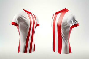 Mockup sports football team uniforms multicolors shirt, Generative AI illustration photo