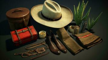 Mexican Revolution Artifacts, Authentic Historical Collection, Generative AI illustration photo