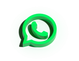 Whatsapp 3d ícone logotipo png