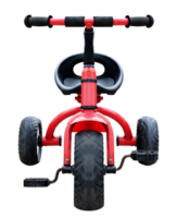 Red three wheel bicycle png