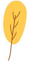 A Tree leaf orange color tone png