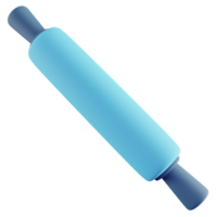 3D Illustration of Blue Rolling Pin png