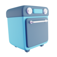 3d illustratie van blauw oven png