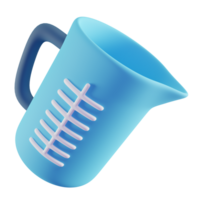 3D Illustration of Blue Meassuring Cup png