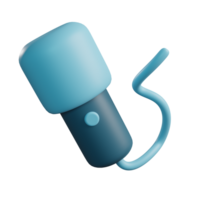 3d ilustración de mic png