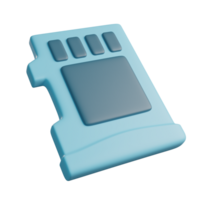 3D Illustration of SD Card png