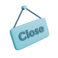 3D Illustration of Close Sign png